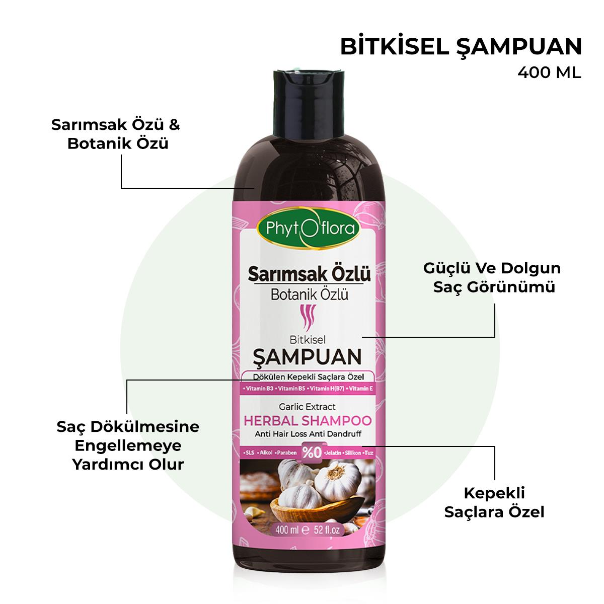 Sarımsak Özlü Botanik Özlü Bitkisel Şampuan 400 Ml