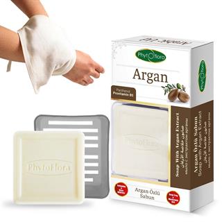 Argan Özlü Sabun Kese Ve Sabunluk Hediyeli 125 G