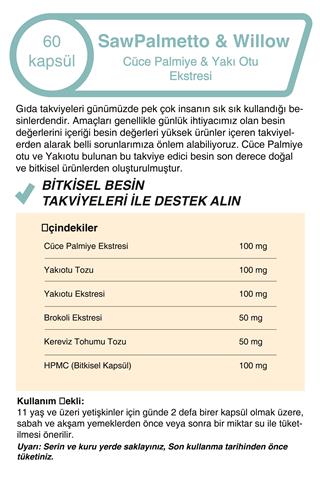 Cüce Palmiye & Yakı Otu Ekstresi 500 Mg 60 Kapsül