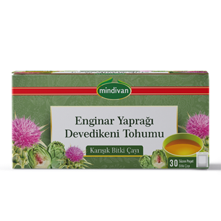 Enginar Yaprağı & Devedikeni Tohumu Karışık Bitki Çay 30 Lu Süzen Poşet
