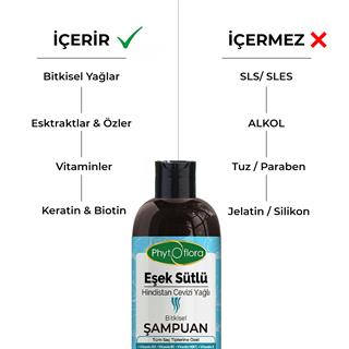 Eşek Sütlü Hindistan Cevizi Yağlı Bitkisel Şampuan 400 Ml