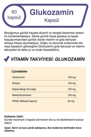 Glukozamin & Köpek Balığı Kıkırdağı & Kolajen & Msm 500 Mg 60 Kapsül 