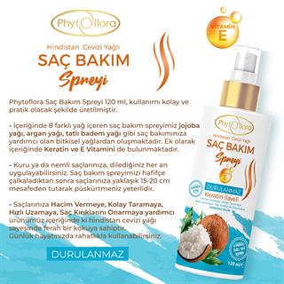 Hindistan Cevizi Yağlı Saç Bakım Spreyi 120 Ml