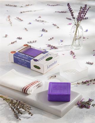 Lavanta Yağlı Sabun Kese Ve Sabunluk Hediyeli 125 G