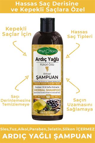 Ardıç Yağlı Kükürt Özlü Bitkisel Şampuan