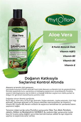 Aloe Vera ve Keratinli Bitkisel Şampuan