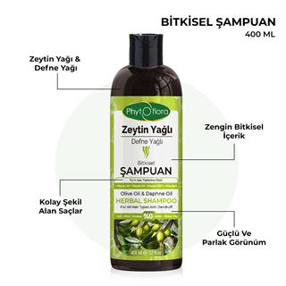 Zeytin Yağlı Defne Yağlı Bitkisel Şampuan 400 Ml