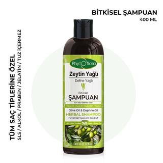 Zeytin Yağlı Defne Yağlı Bitkisel Şampuan 400 Ml