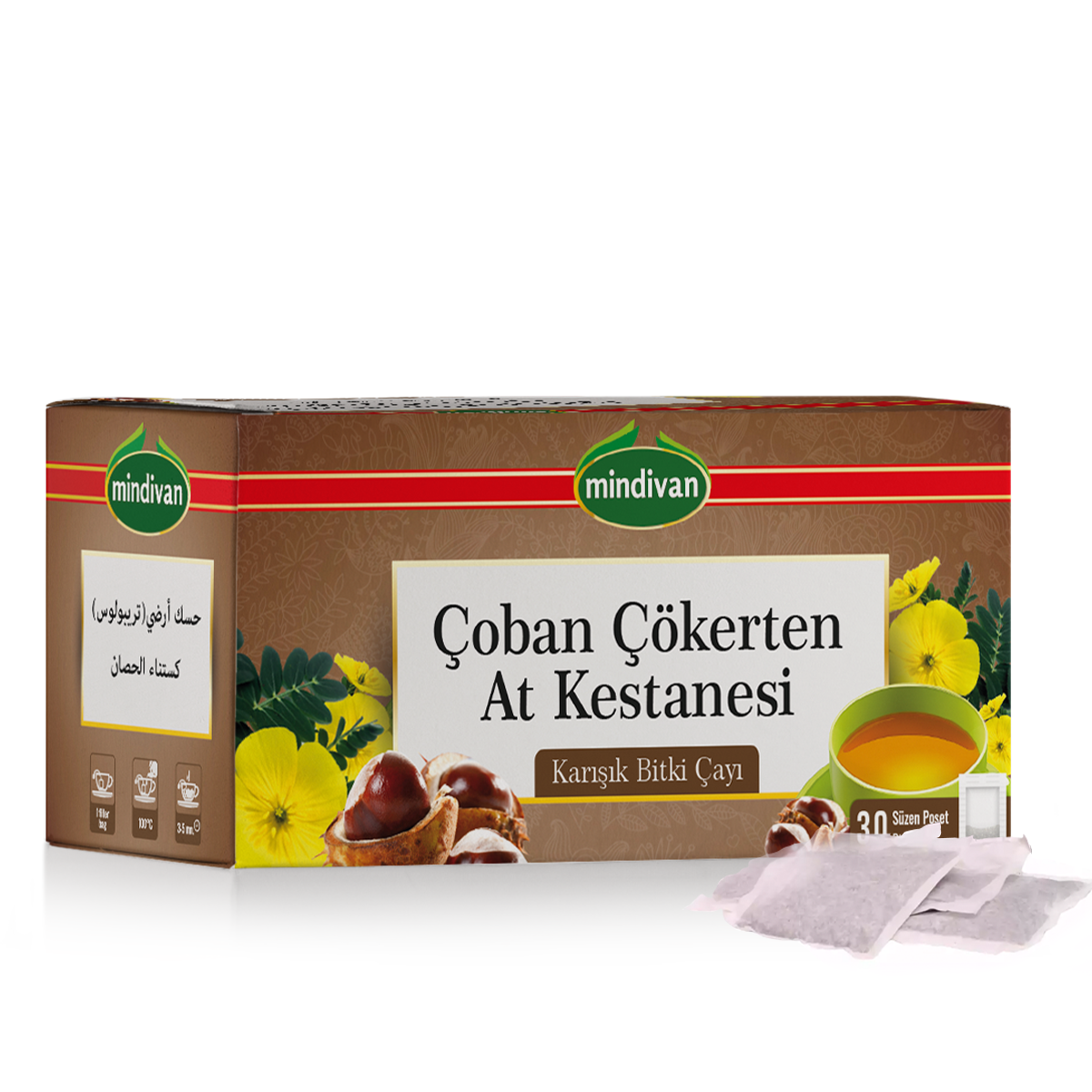 Çoban Çökerten & At Kestanesi Karışık Bitki Çay 30 Lu Süzen Poşet