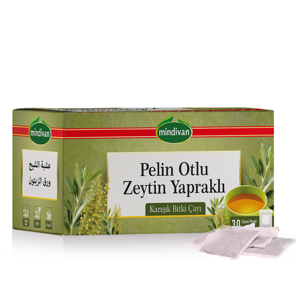 Pelin Otlu & Zeytin Yapraklı Karışık Bitki Çayı 30 Lu Süzen Poşet