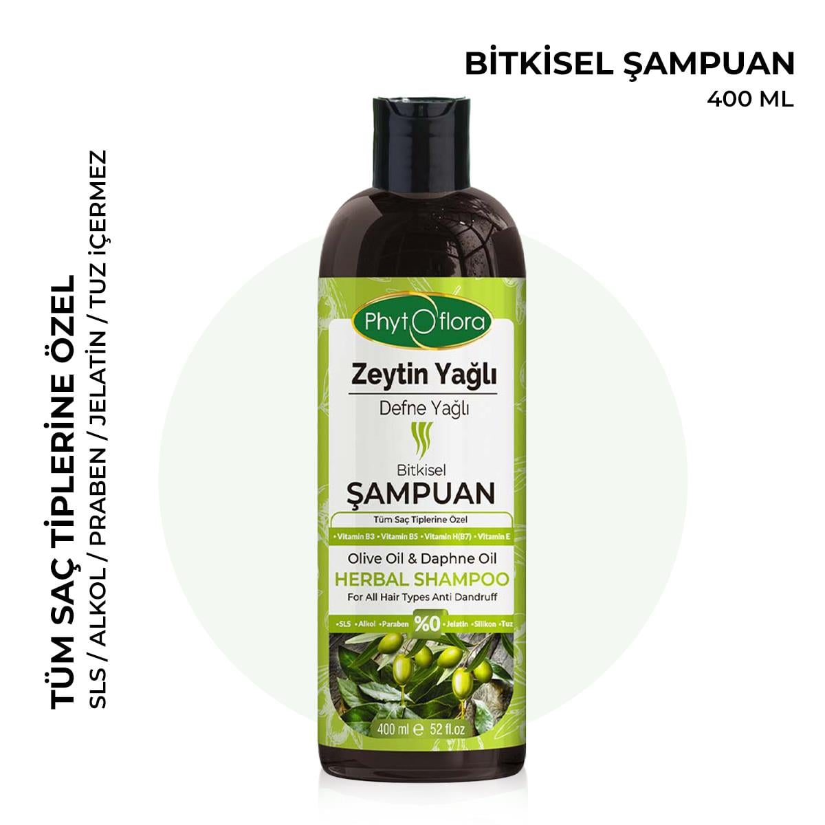 Zeytin Yağlı Defne Yağlı Bitkisel Şampuan