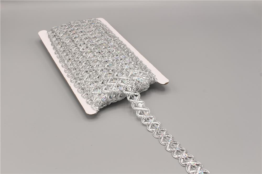 4405-Pullu Şerit - 20 mt Gümüş