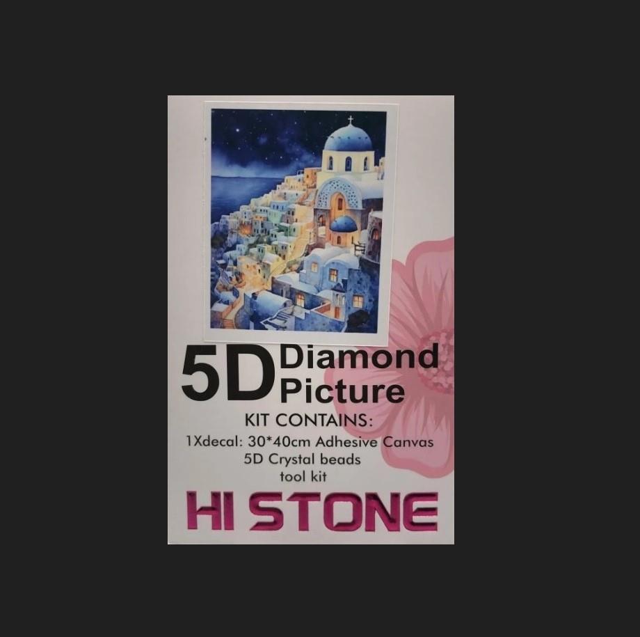 Boncuklu Goblen-5D 30x40-Mini Evler Diamond Picture