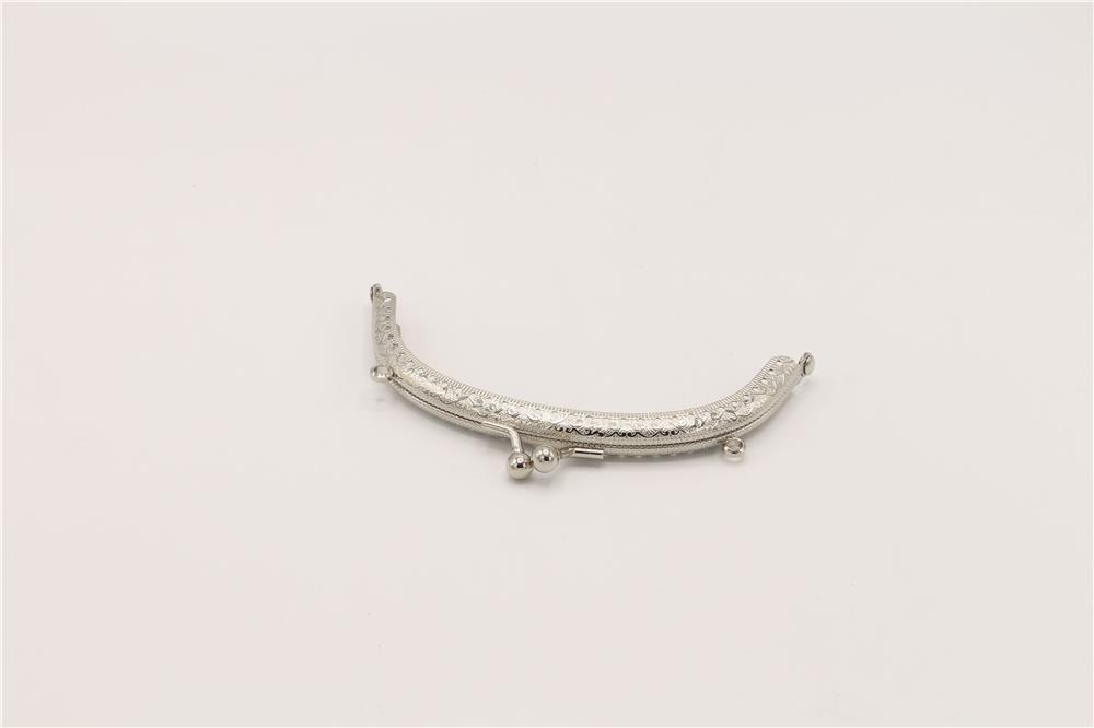 Çanta Klips Oval - 12 cm Gümüş