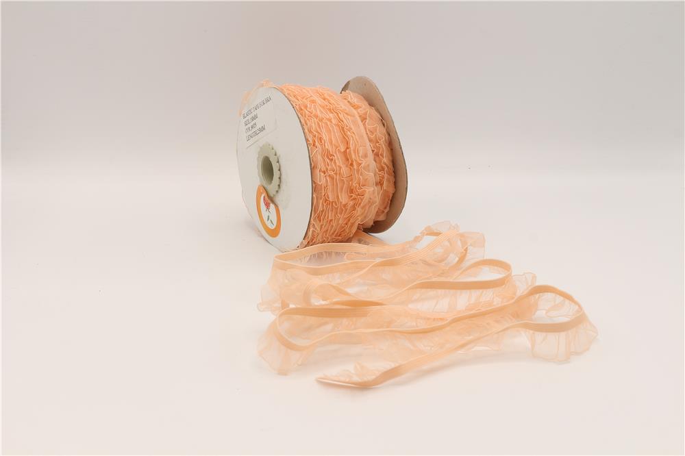 Fırfırlı Lastikler 18 mm Genişlik - 25 mt Somon