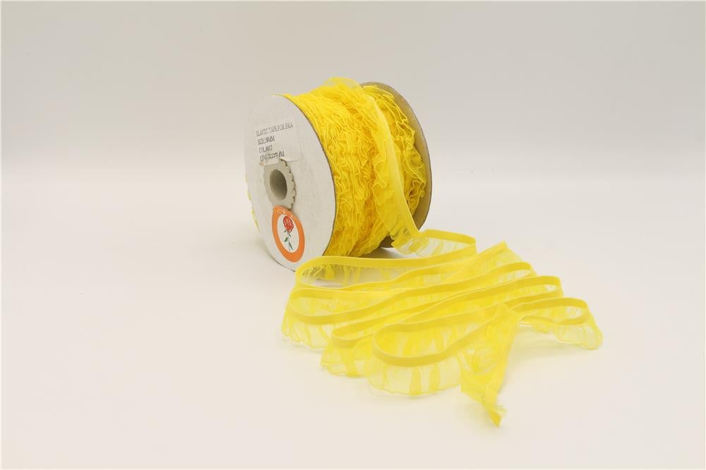 Fırfırlı Lastikler 18 mm Genişlik - 25 mt Sarı
