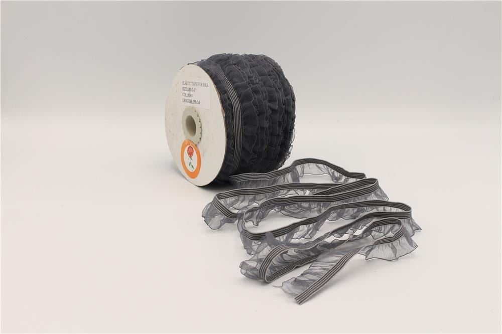 Fırfırlı Lastikler 18 mm Genişlik - 25 mt Gri