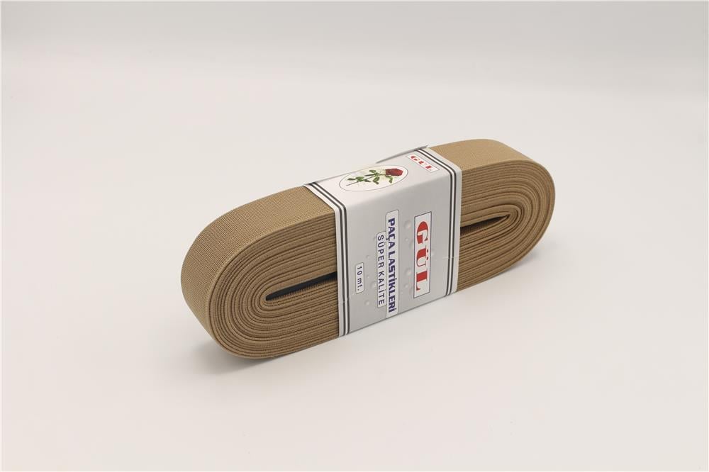 Gül Renkli Lastik 3 Cm - 10 mt Capucıno