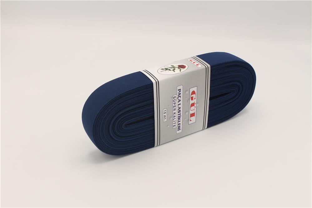 Gül Renkli Lastik 3 Cm - 10 mt Lacivert