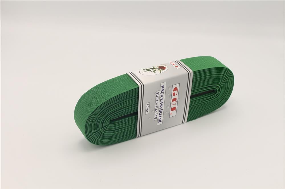 Gül Renkli Lastik 3 Cm - 10 mt Yeşil