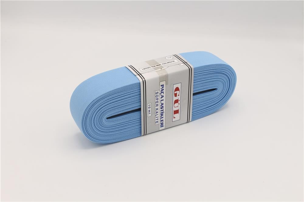 Gül Renkli Lastik 4 Cm - 10 mt Bebe Mavi
