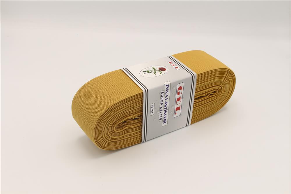 Gül Renkli Lastik 5 Cm - 10 mt Hardal
