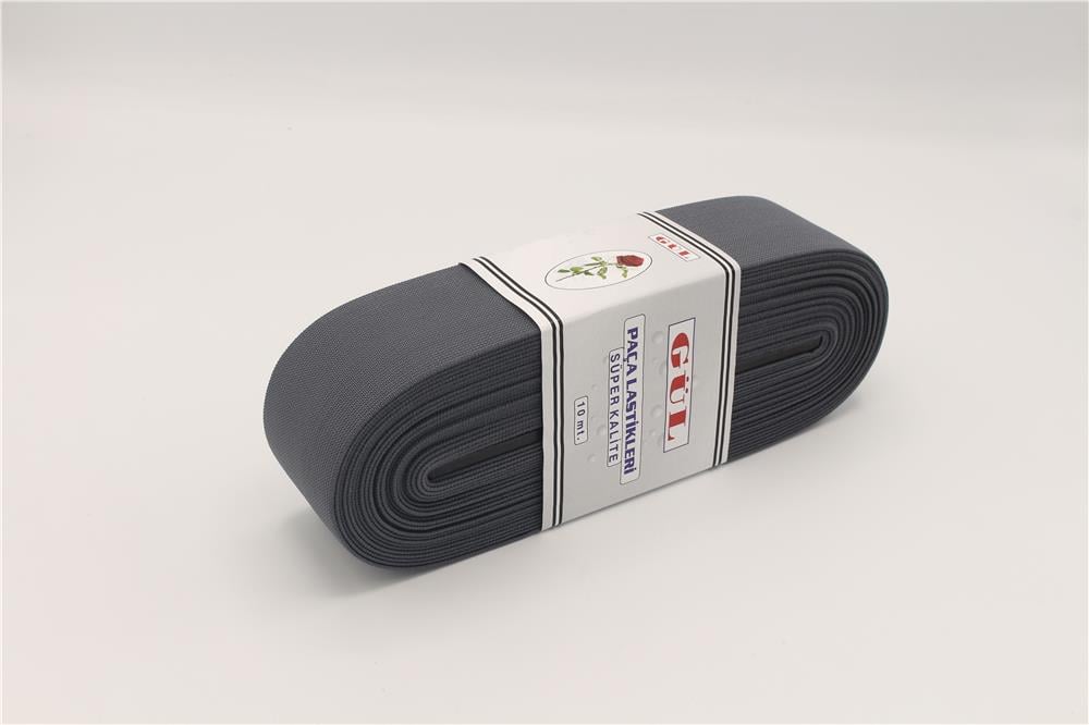 Gül Renkli Lastik 5 Cm - 10 mt Koyu Gri