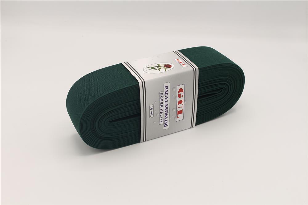 Gül Renkli Lastik 5 Cm - 10 mt Zümrüt Yeşil