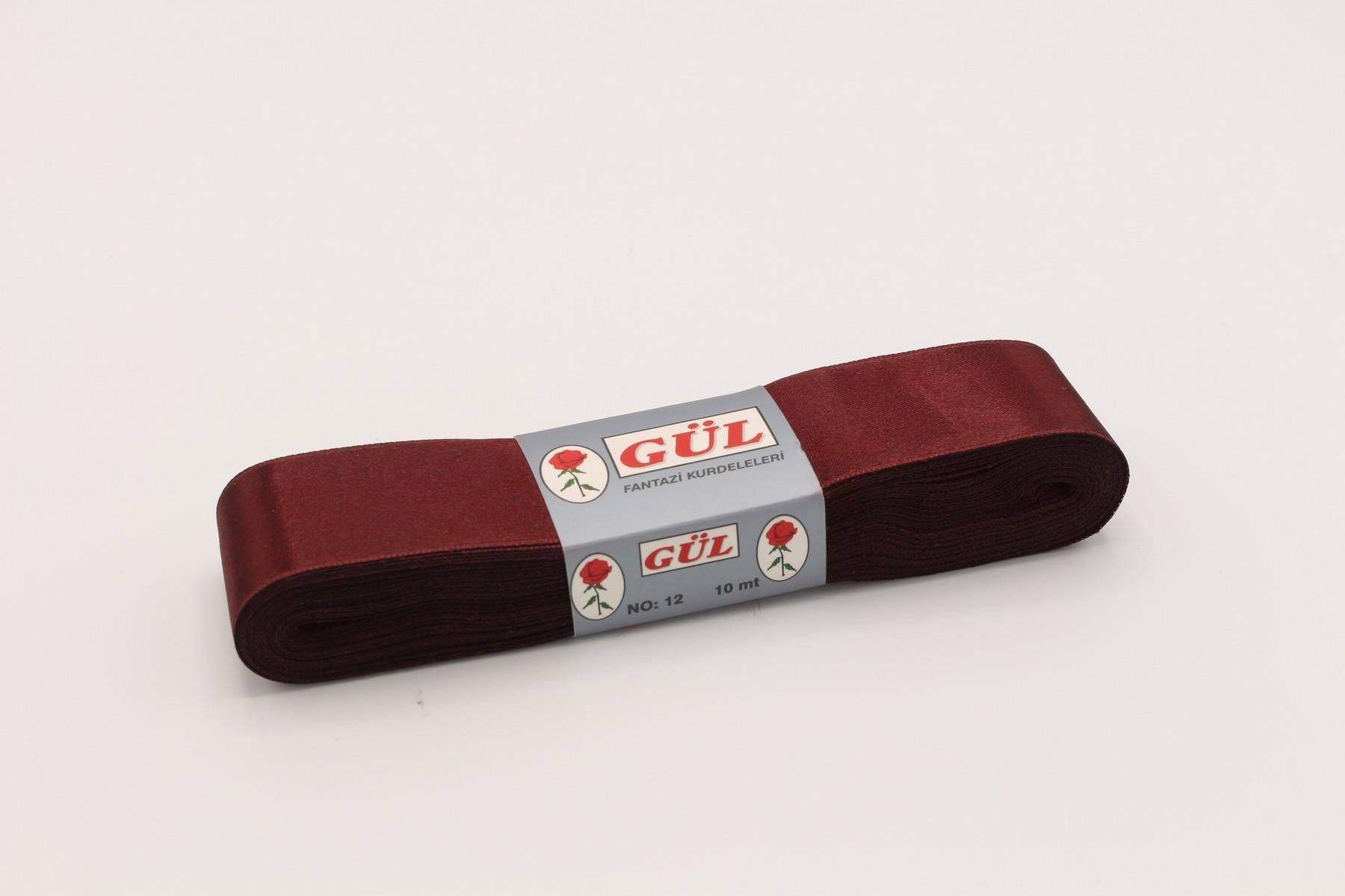 Gül Saten Kurdele Bordo