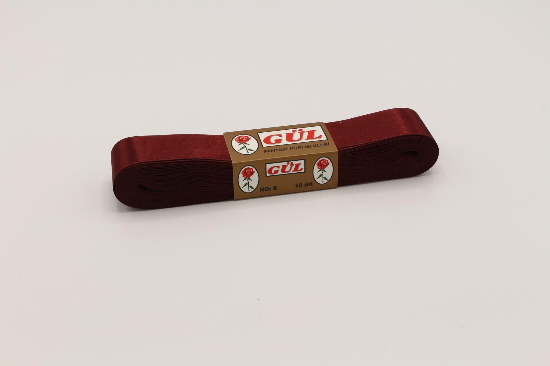 Gül Saten Kurdele Bordo