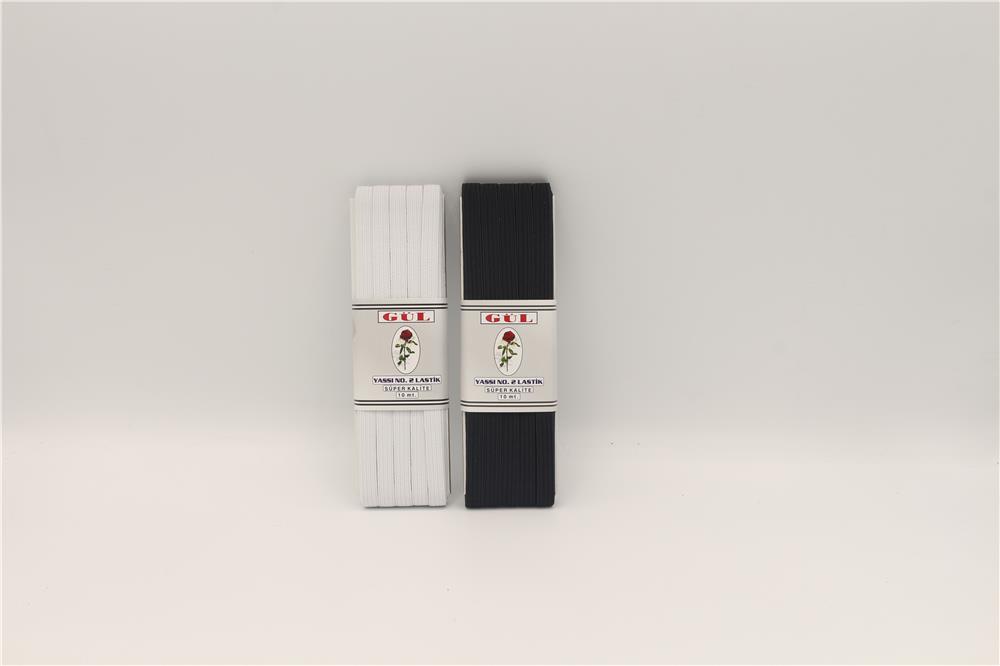 Gül Yassı Lastik 2/10 9 mm - 10 mt Beyaz