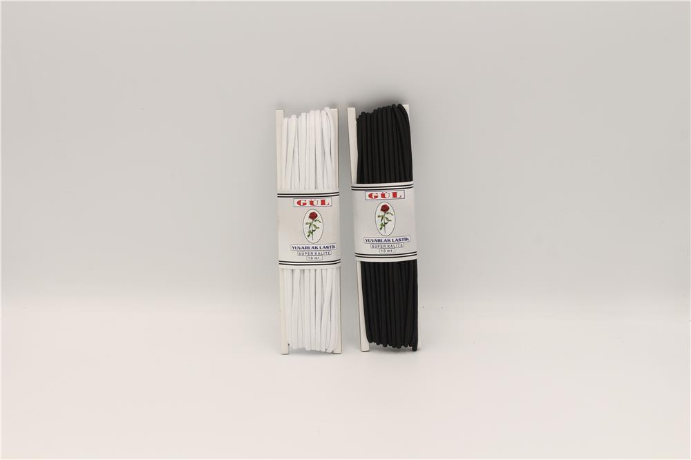 Gül Yuvarlak Lastik 3 mm - 10 mt Beyaz
