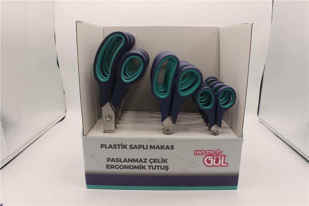Yeşil Saplı Set Makas - Renkli