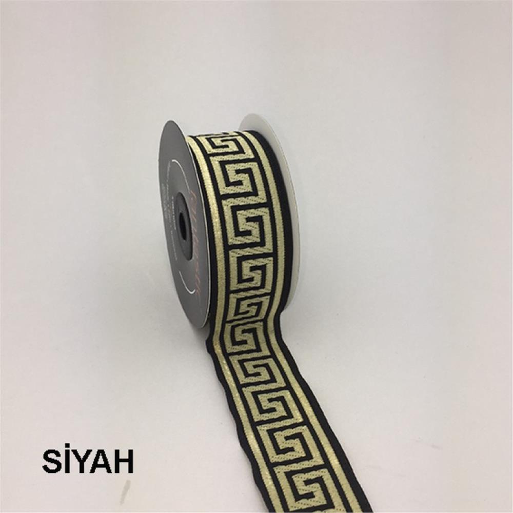 35062-Bordür - 10 mt Siyah-Altın