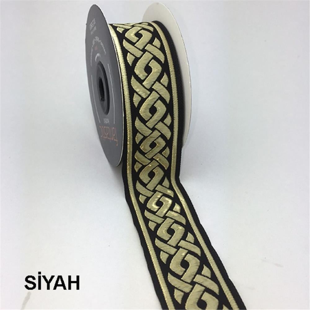 35069-Bordür - 10 mt Siyah-Altın