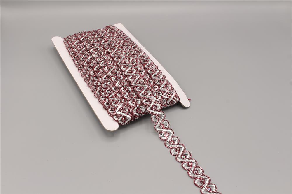 4405-Pullu Şerit - 20 mt Bordo