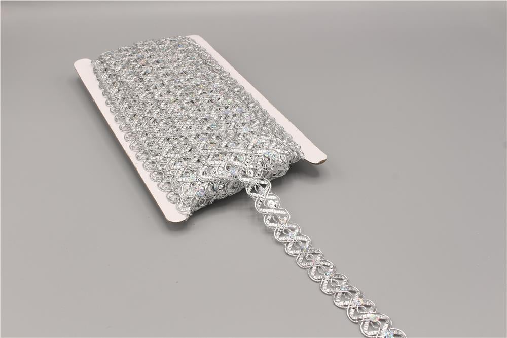 4405-Pullu Şerit - 20 mt Gümüş