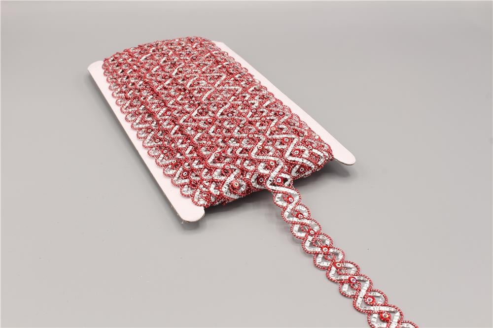 4405-Pullu Şerit - 20 mt Kırmızı