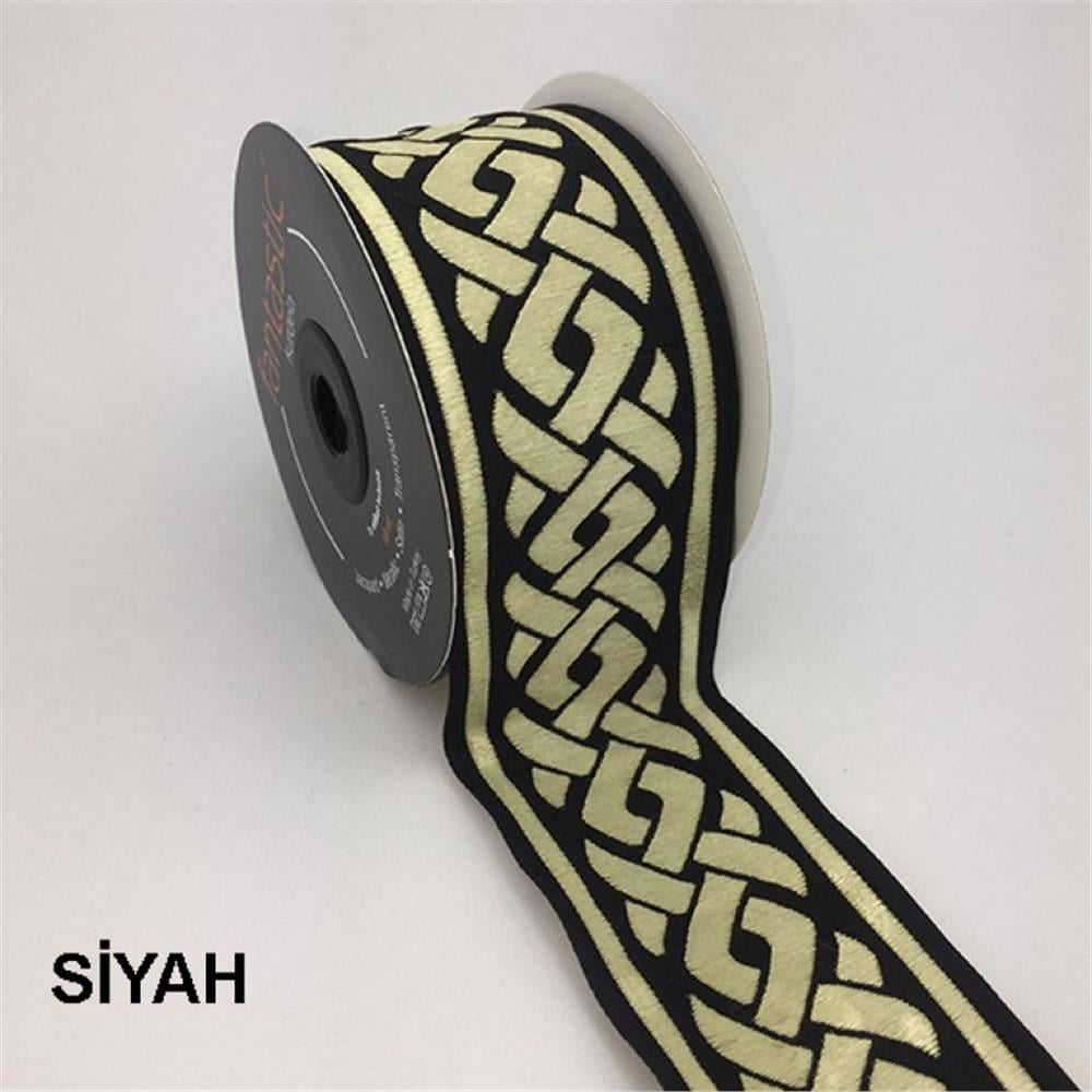 50069-Bordür - 10 mt Siyah-Altın