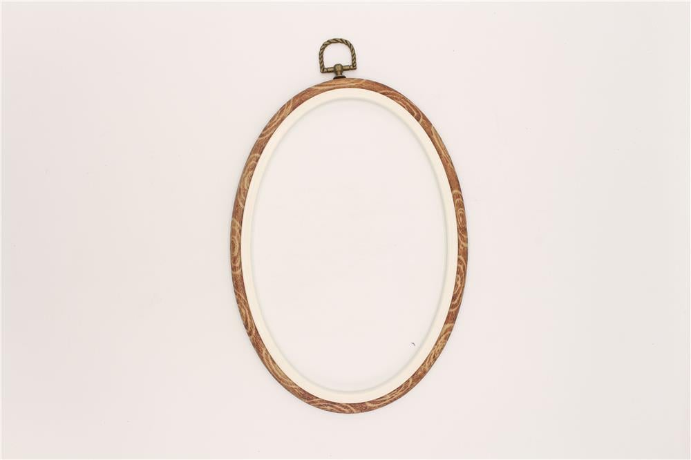 Ahşap Görünümlü Pano Kasnaklar Oval No:3 - 250 mm Kahverengi