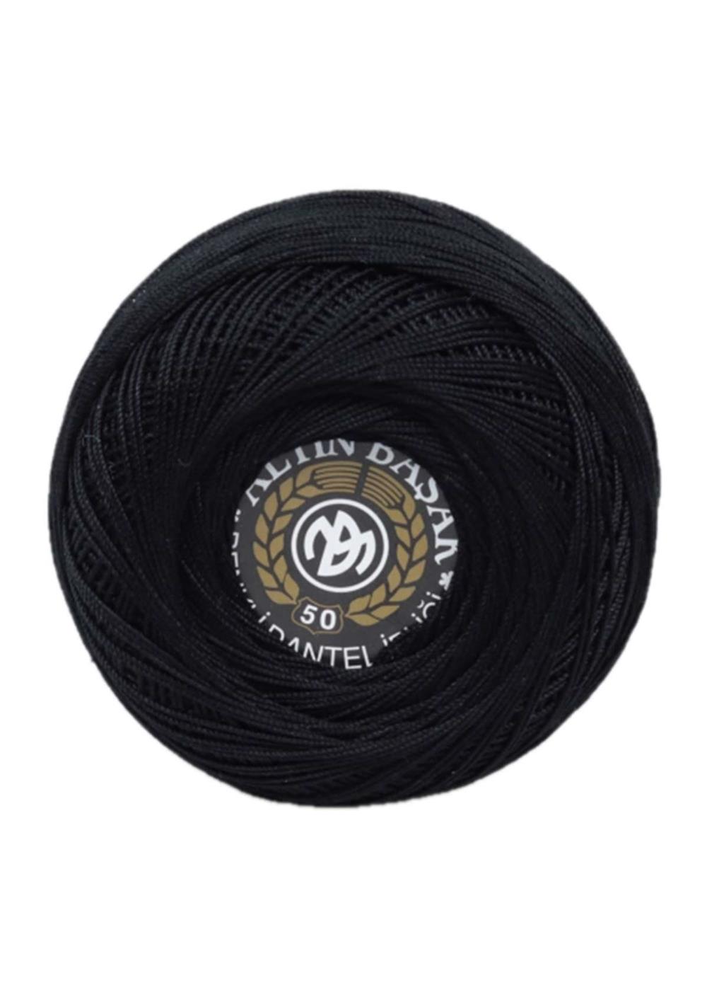 Altınbaşak Renkli Dantel İpliği No:50 (20 gr) - Siyah