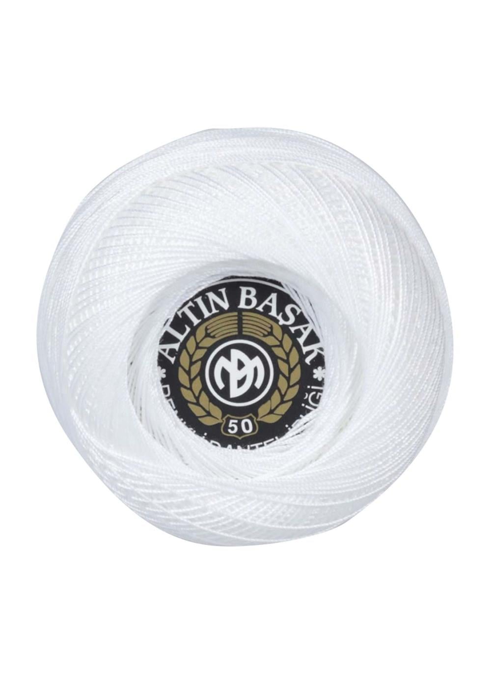 Altınbaşak Renkli Dantel İpliği No:50 (20 gr) - Beyaz