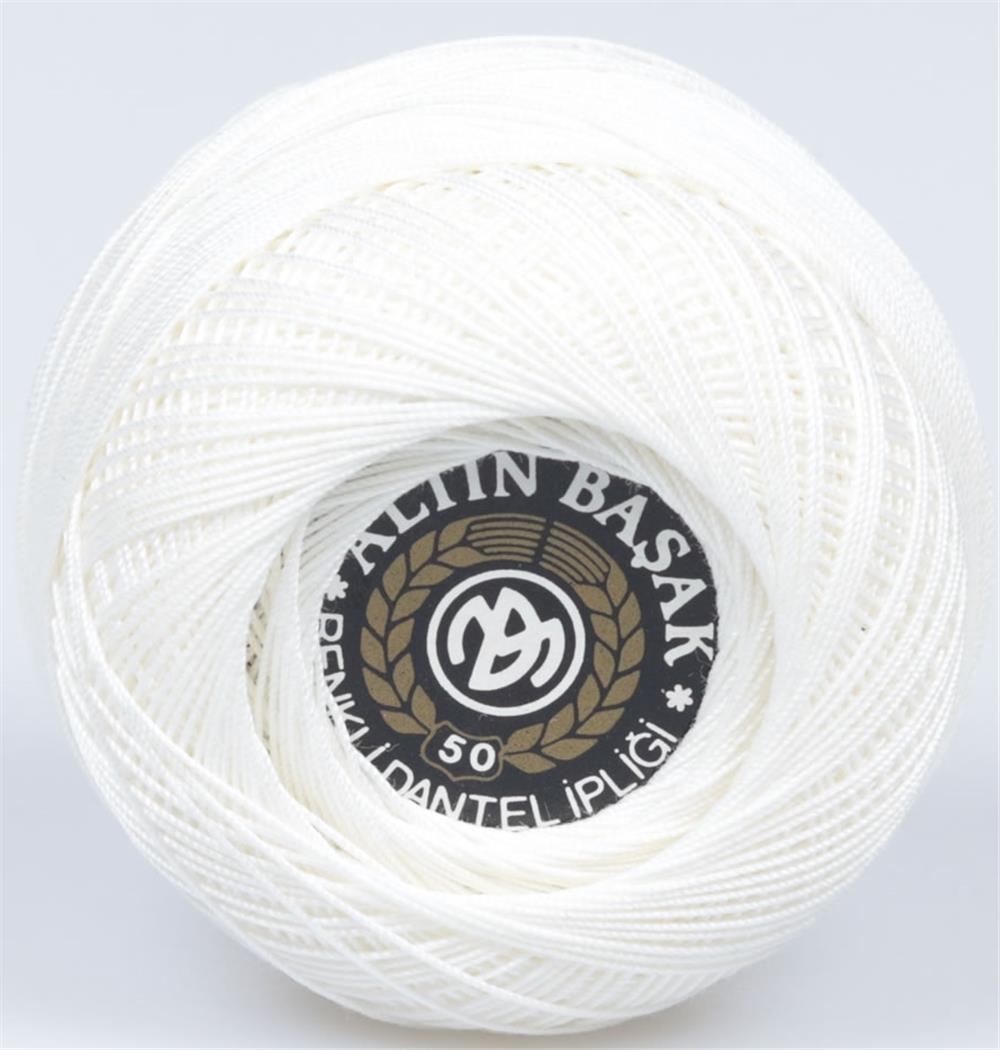 Altınbaşak Renkli Dantel İpliği No:50 (20 gr) - Krem