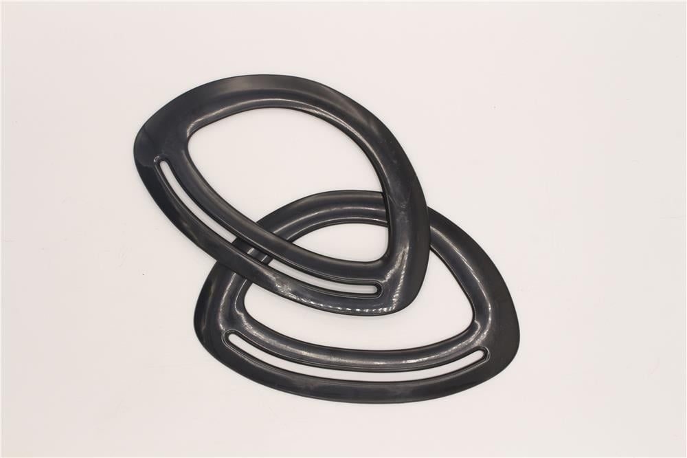 Bambu Çanta Sapları Ay Model - 11.5 cm Siyah