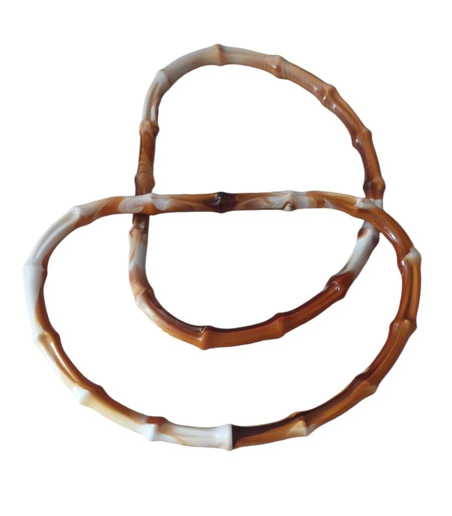 Bambu Çanta Sapları D Model - STD Kahverengibeyaz