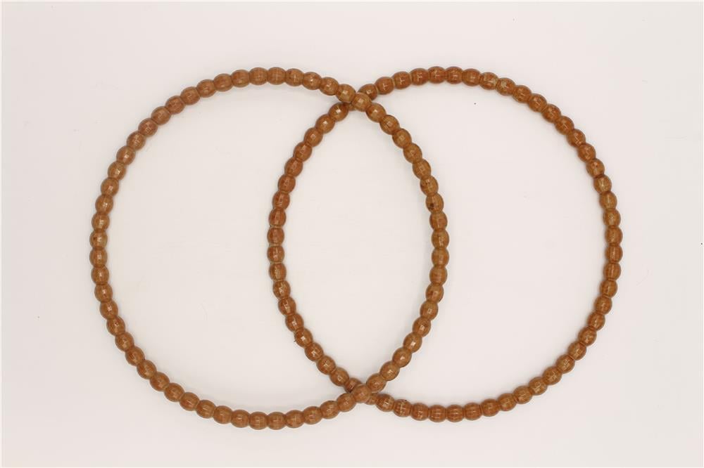 Bambu Çanta Sapları Kristal Boncuklu - 20 cm Kahverengi