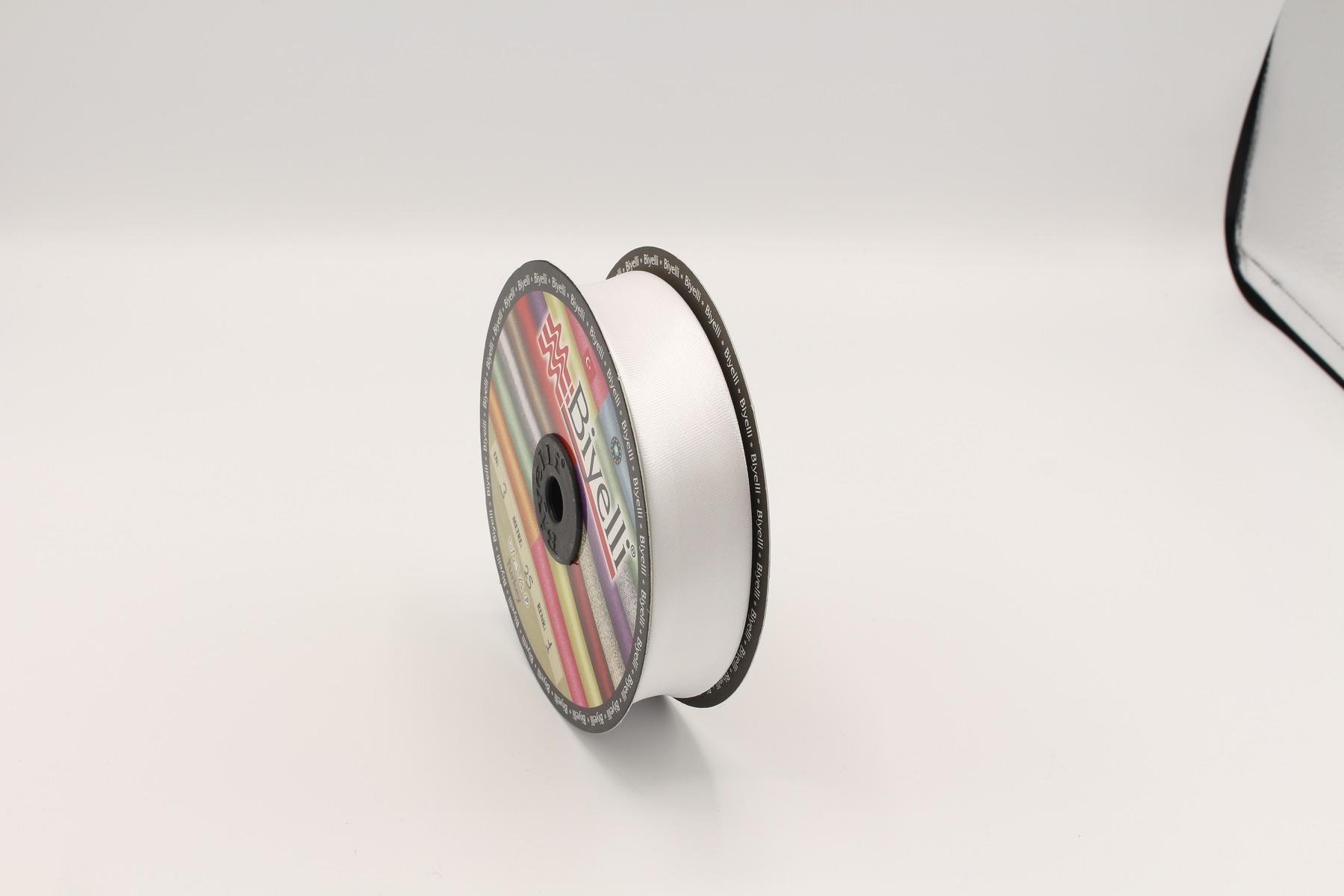 Biyelli Saten Biye Beyaz