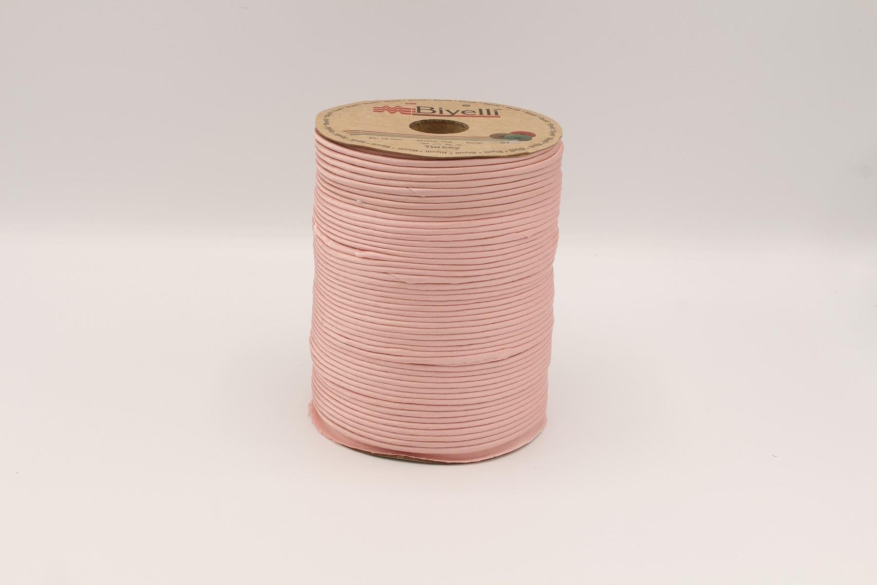 Biyelli Saten İpli Biye Açık pudra