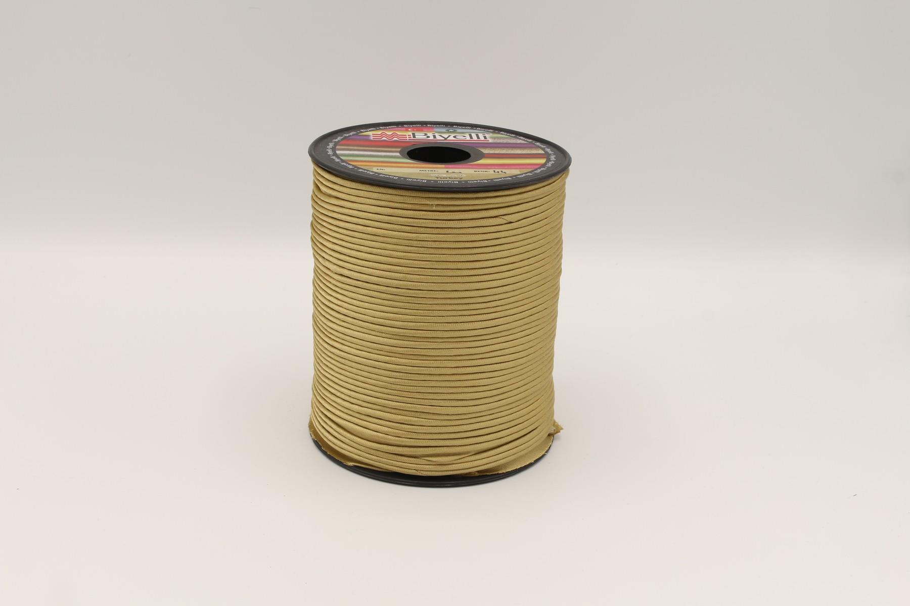 Biyelli Saten İpli Biye Koyu bej