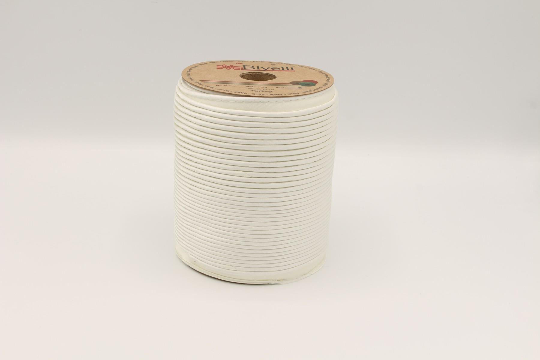 Biyelli Saten İpli Biye Krem